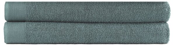 Sauna Towel Set 2 pcs Cotton 450 gsm 80x200 cm Green