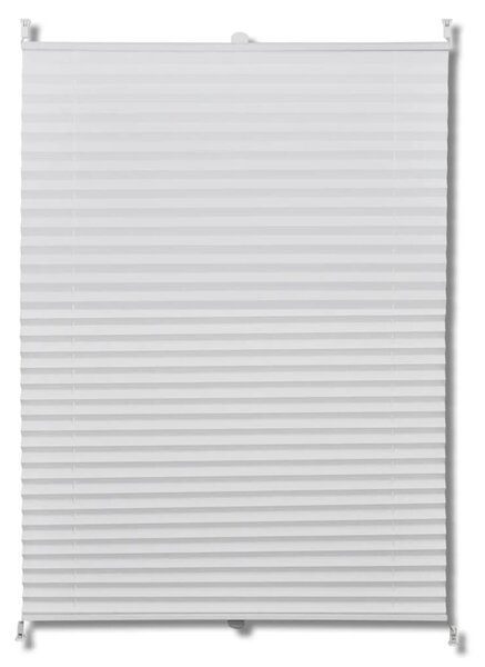 Plisse Blind 80x125cm White Pleated Blind