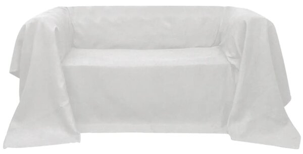 Micro-suede Couch Slipcover Cream 210 x 280 cm