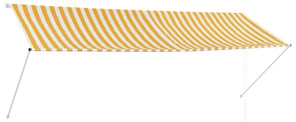 Retractable Awning 350x150 cm Yellow and White
