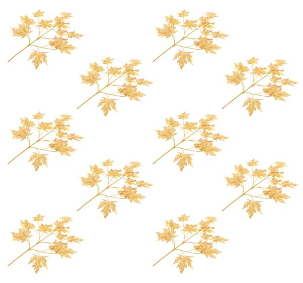 Artificial Leaves Maple 10 pcs Gold 75 cm