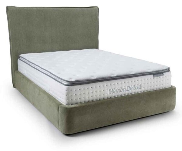 Eldora Fabric Ottoman Storage Double Bed in Green