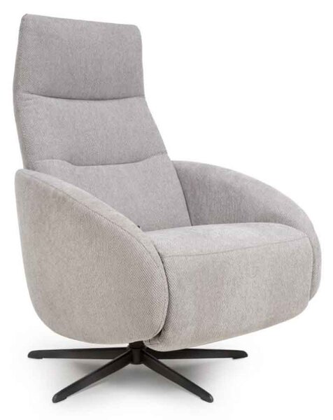 Torino Fabric Swivel Recliner Chair in Pewter