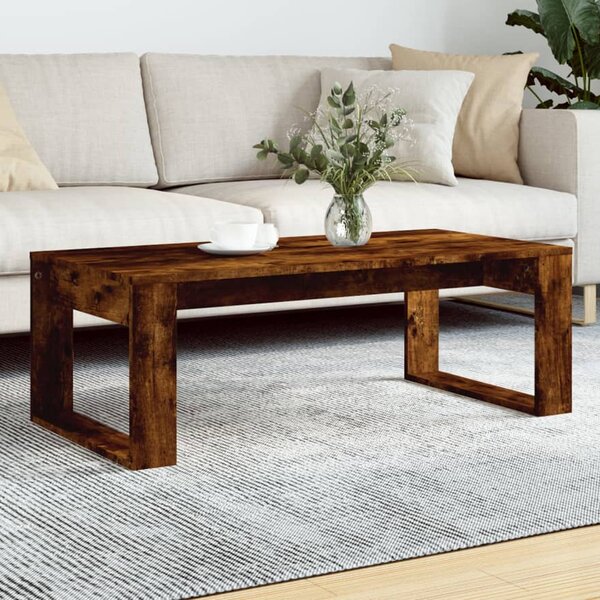Aponka 102cm Wooden Coffee Table - Smoked Oak