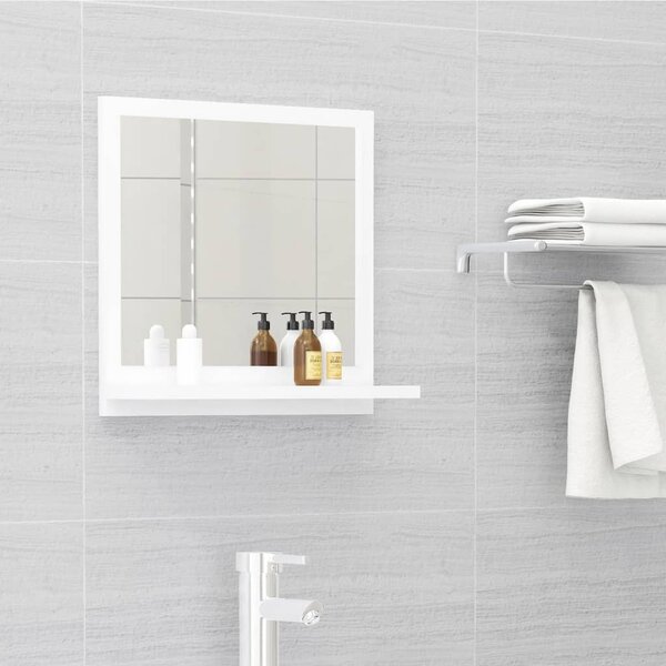 Bathroom Mirror White 40x10.5x37 cm Engineered Wood