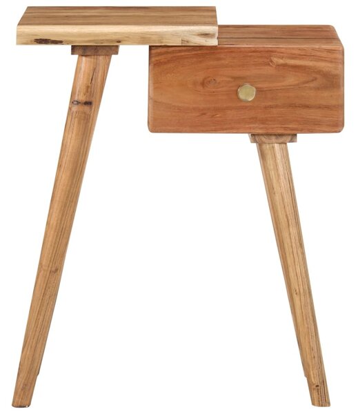 Bedside Table Solid Acacia Wood 45x32x55 cm