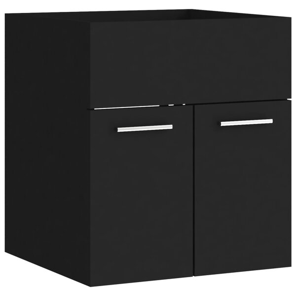 Sink Cabinet Black 41x38.5x46 cm Engineered Wood