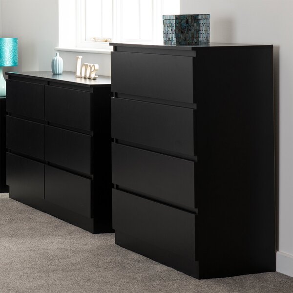 Walker 4 Drawer Chest Black