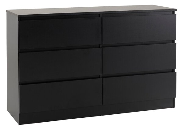 Walker 6 Drawer Chest Black