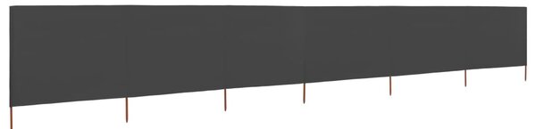 6-panel Wind Screen Fabric 800x80 cm Grey