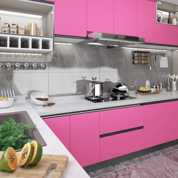 Self-adhesive Furniture Film High Gloss Pink 500x90 cm PVC