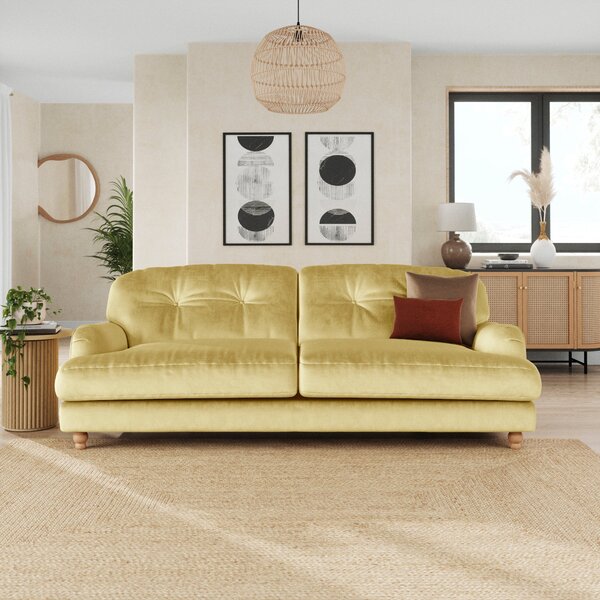 Martha Vintage Velvet 4 Seater Sofa Vintage Velvet Sunshine