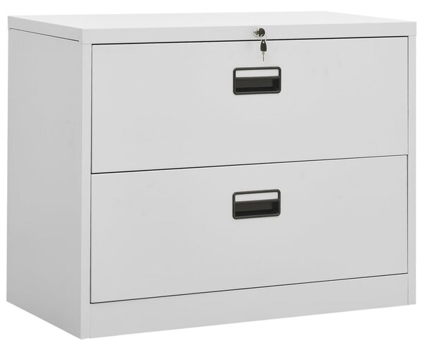 Filing Cabinet Light Grey 90x46x72.5 cm Steel