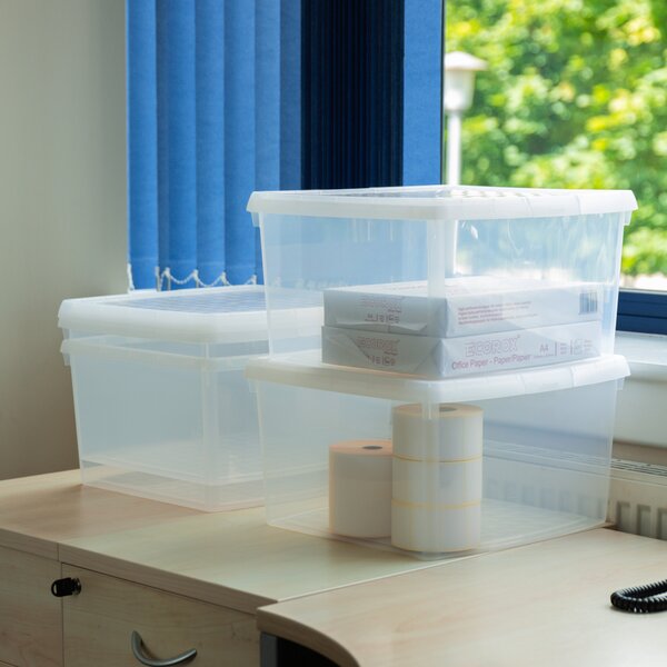 Wham Clip Pack of 4 26L Storage Boxes With Lids