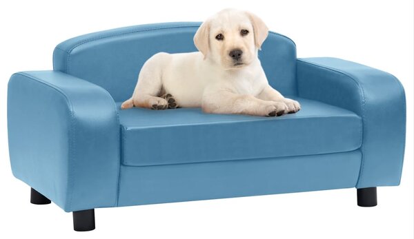 Dog Sofa Turquoise 80x50x40 cm Faux Leather