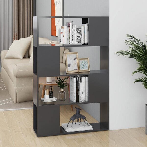 Book Cabinet Room Divider Grey 80x24x124.5 cm Engineered Wood