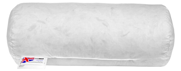 Homescapes Duck Feather Bolster Cushion Insert, 45 x 20 cm (18 x 8")