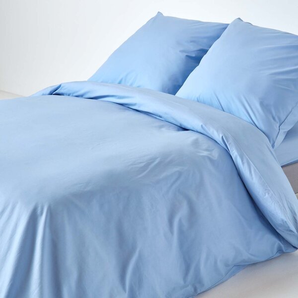 Blue European Egyptian Cotton Duvet Cover Set 200 TC, 150 x 200 cm