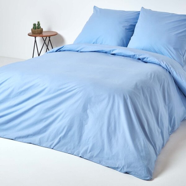 Blue European Egyptian Cotton Duvet Cover Set 200 TC, 150 x 200 cm