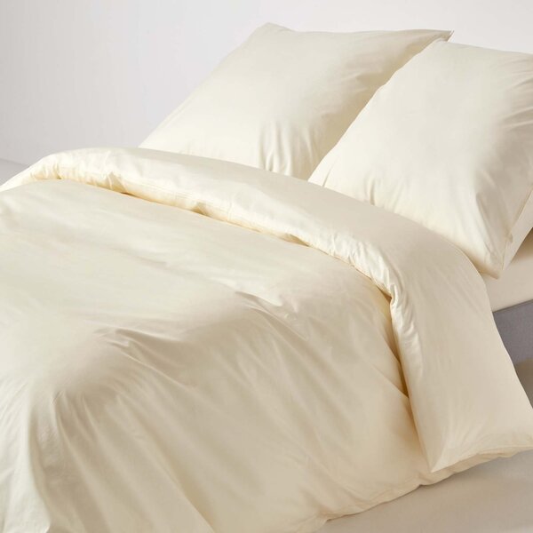 Cream European Egyptian Cotton Duvet Cover Set 200 TC, 155 x 220 cm