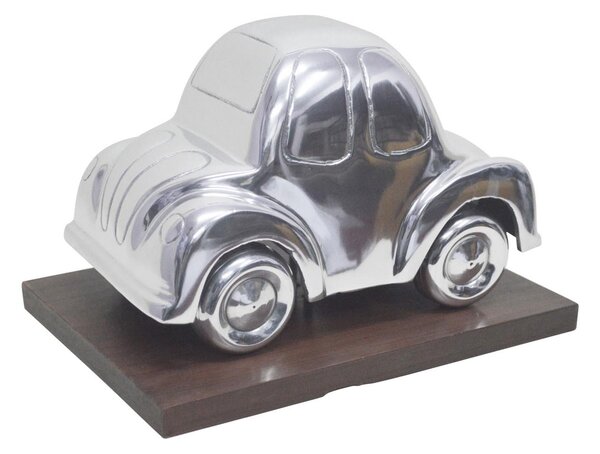 Designer Solid Metal VW Beetle Oldtimer Classic Silver Table Top