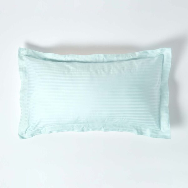 Aqua Blue Egyptian Cotton Ultrasoft Kingsize Oxford Pillowcase 330 TC