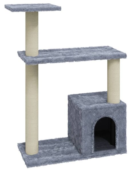 Cat Tree with Sisal Scratching Posts Light Grey 70 cm