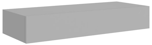 Wall-mounted Drawer Shelf Grey 60x23.5x10cm MDF