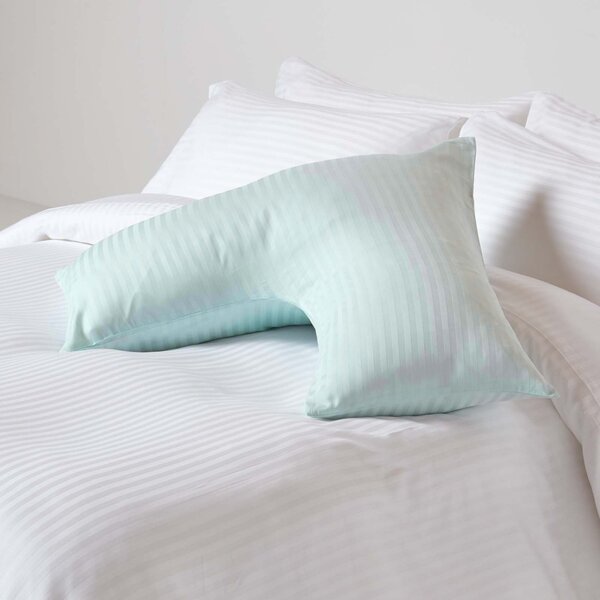 Aqua Blue Egyptian Cotton Super Soft V Shaped Pillowcase 330 TC