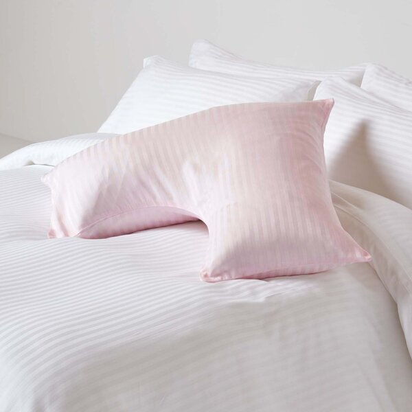 Homescapes Pink Egyptian Cotton Super Soft V Shaped Pillowcase 330 TC