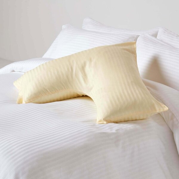 Pastel Yellow Egyptian Cotton Super Soft V Shaped Pillowcase 330 TC