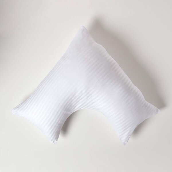 Homescapes White Egyptian Cotton Super Soft V Shaped Pillowcase 330 TC