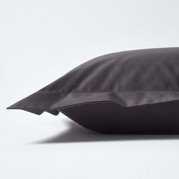 Dark Charcoal Grey Egyptian Cotton Oxford Pillowcase 1000 TC