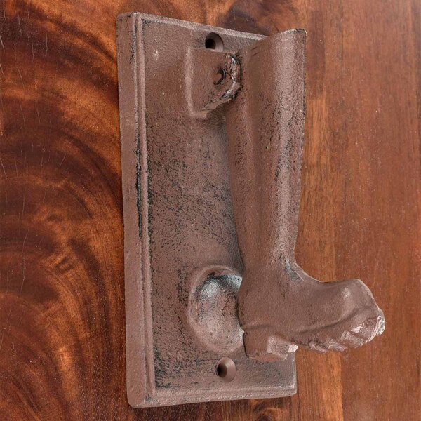 Homescapes Brown 3D Boot Door Knocker Antique Style Cast Iron