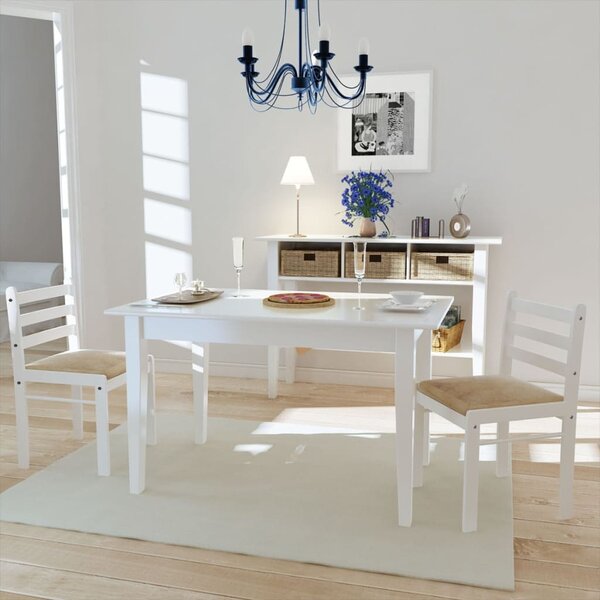 Dining Chairs 2 pcs Wood White Square