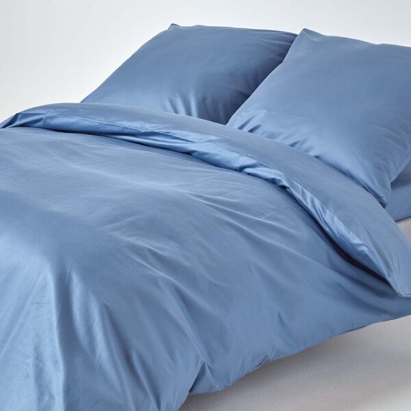 Air Force Blue European Egyptian Cotton Duvet Cover Set, 1000TC, 155 x 220 cm