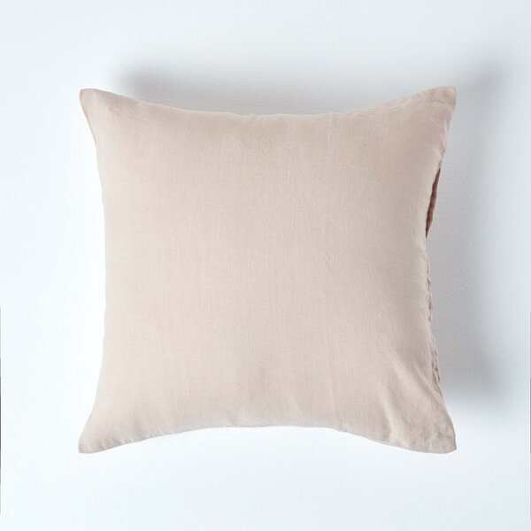 Homescapes Natural European Linen Pillowcase, 40 x 40 cm