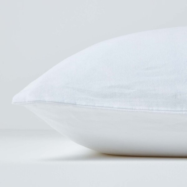 Homescapes White Linen V Shaped Pillowcase