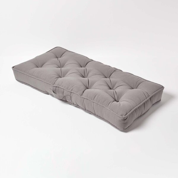 Dark Grey 2 Seater Booster Cushion Supportive & Firm Sofa Seat Pad