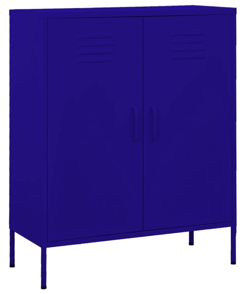 Storage Cabinet Navy Blue 80x35x101.5 cm Steel