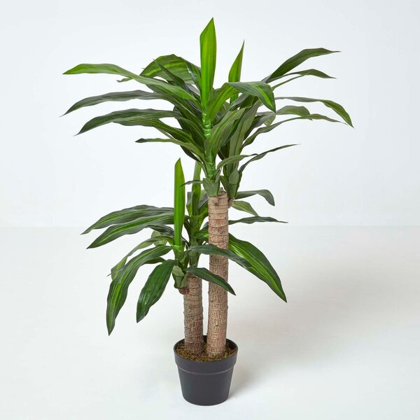 Artificial Dracaena Fragrans with Large Green Leaves, 90 cm Tall