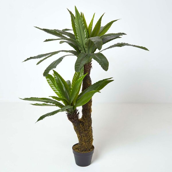 Homescapes Artificial Bird’s Nest Fern Tree in Pot, 120 cm Tall