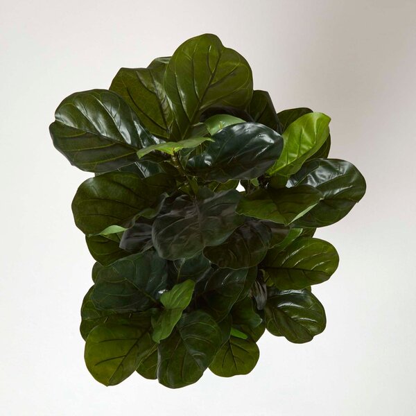 Homescapes Artificial Large Fiddle Leaf Fig Tree in Pot, 120 cm Tall