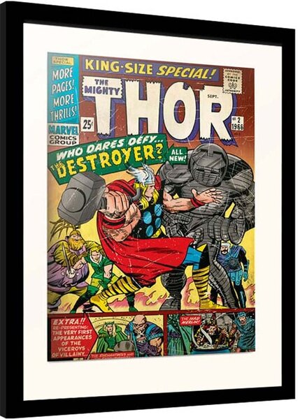 Framed poster Marvel - Thor - King Size Special