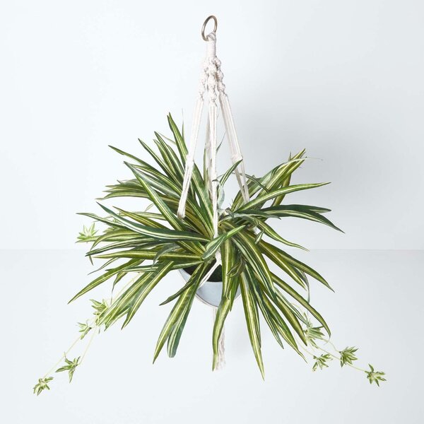 Homescapes Artificial Hanging Basket Spider Hanging Fern Plant 95 cm