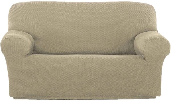 Two Seater Sofa Cover Elasticated Slipcover Protector, Beige