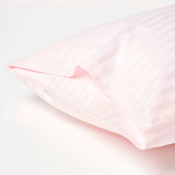 Homescapes Pair of Pink Cotton Kids Pillowcases 40 x 60 cm 330 TC