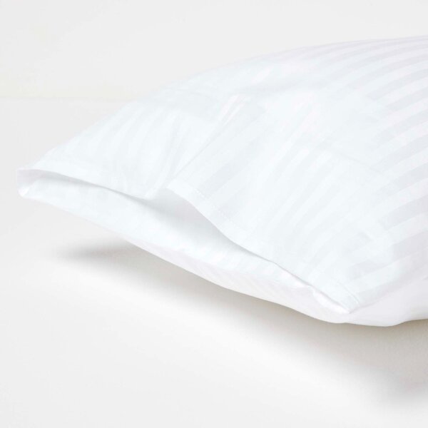 Homescapes Pair of White Cotton Kids Pillowcases 40 x 60 cm 330 TC