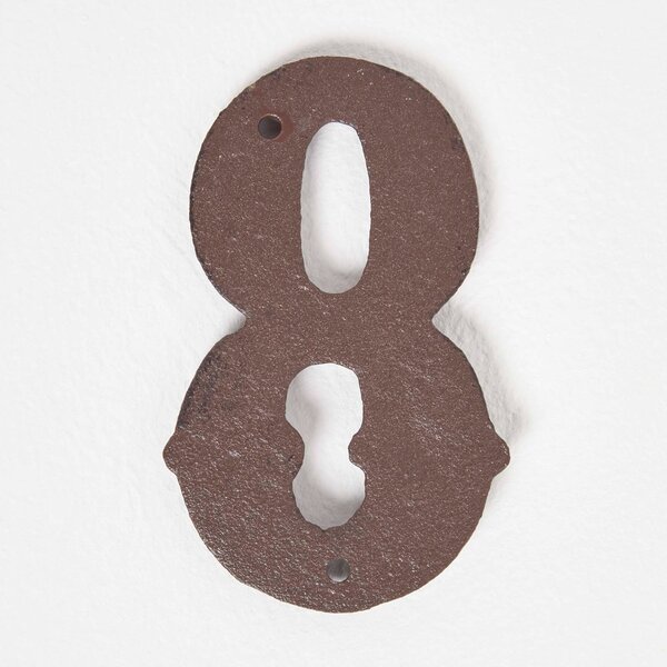 Homescapes Cast Iron House Number Decorative Metal Door Number, 8