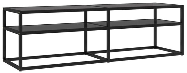 TV Cabinet Black 140x40x40.5 cm Tempered Glass